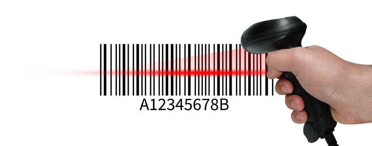 Alguém escaneando codigo de barras